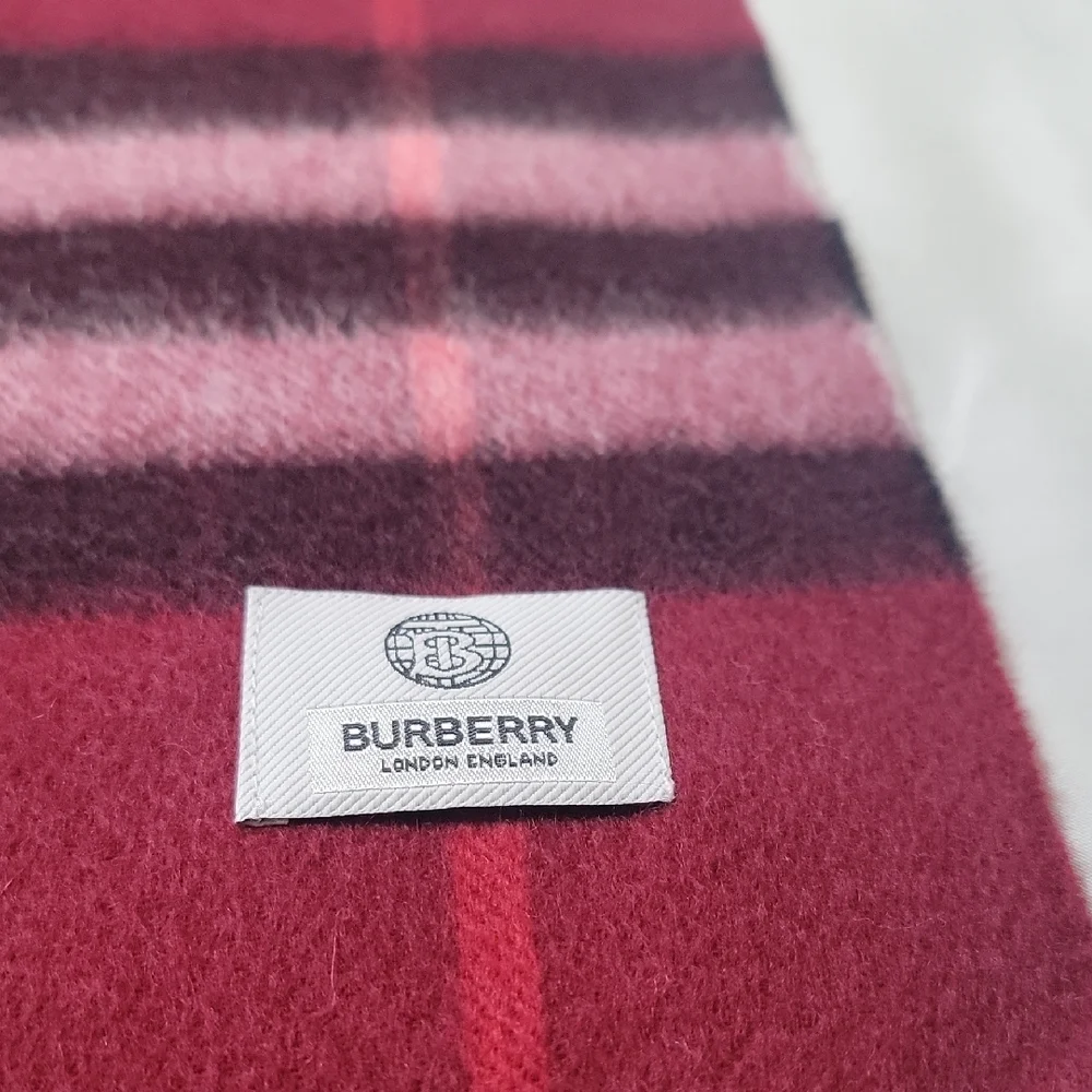 Burberry Red and Black Checkered Scarf - Picture 2 of 4